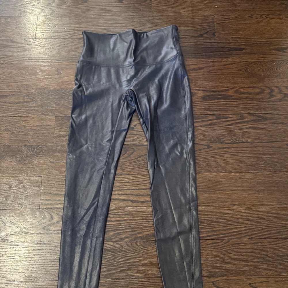 SPANX Black High-Waisted faux leather Leggings
